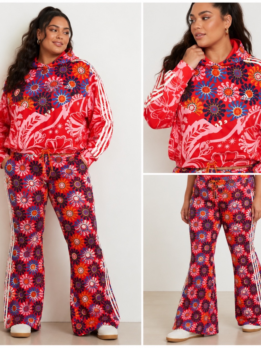 Adidas x FARM Rio Floral Hoodie & Flared Pants Set – NWT | Size 1X - Picture 2 of 16